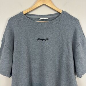 YoungLA Oversized Cloud Foam Tee Mens L Grey Short Sleeve #430